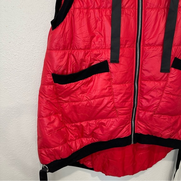 Red Quilted Vest with Black Accents - Picture 8 of 12